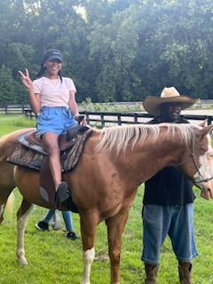 Bria on a horse